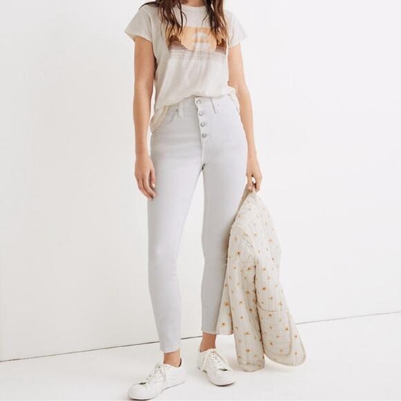 Madewell curvy high-rise skinny crop jeans Button front edition Sz 25 NWT - Picture 1 of 16